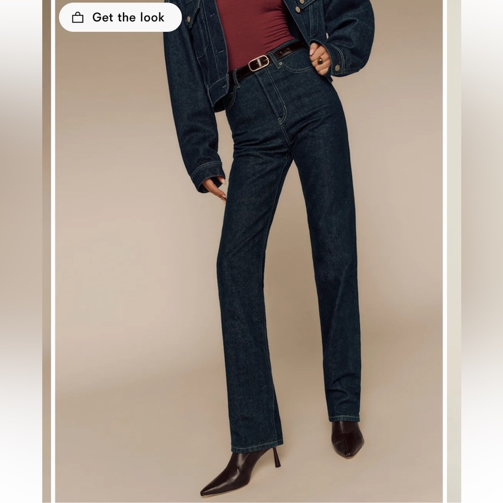 Reformation Cynthia High Rise Straight Jeans - Ondine Like New